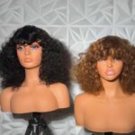 Black 16inch fringe super double drawn wig ,350 density